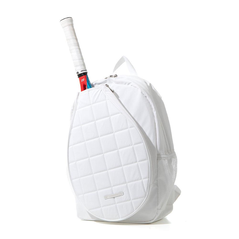 LOVEFORTY QUILTING RACKET BACKPACK WHITE