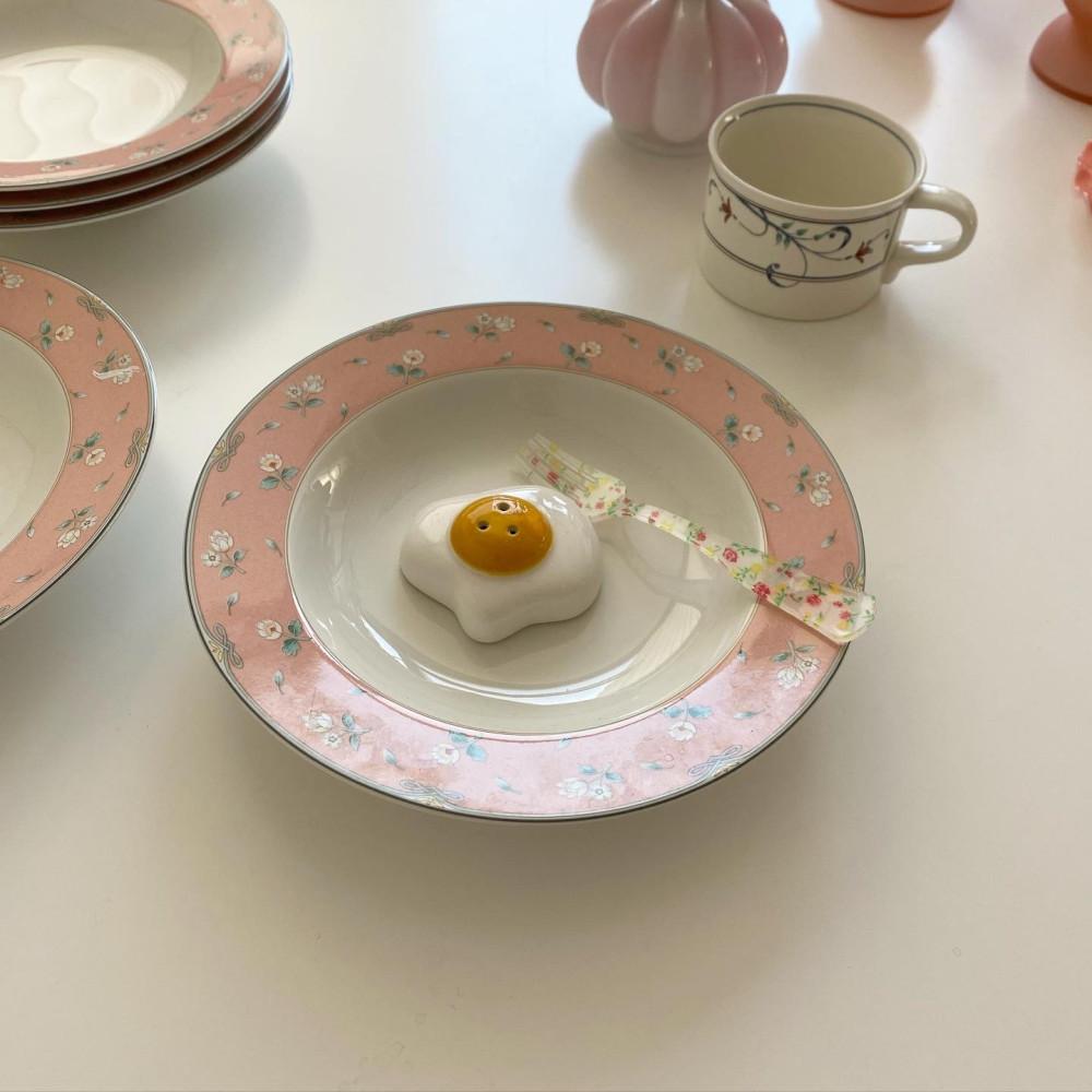 [중고] 미카사 핑크플로랄 스프보울