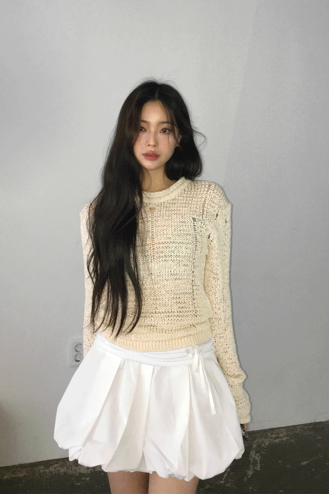 [썸머니트] 데미지 시스루 니트 - 2color