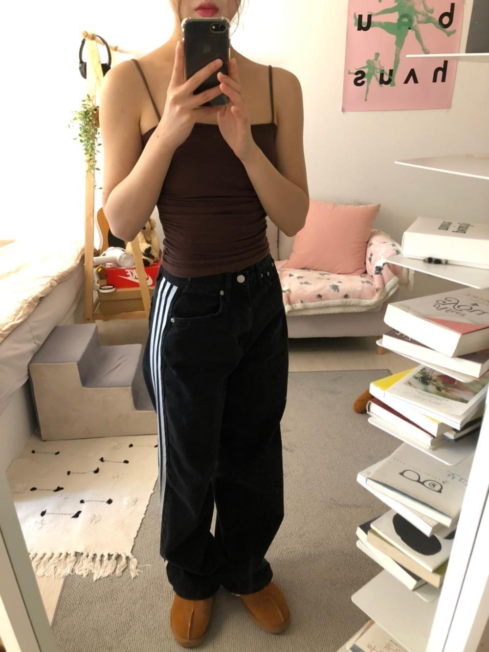 sporty black jeans