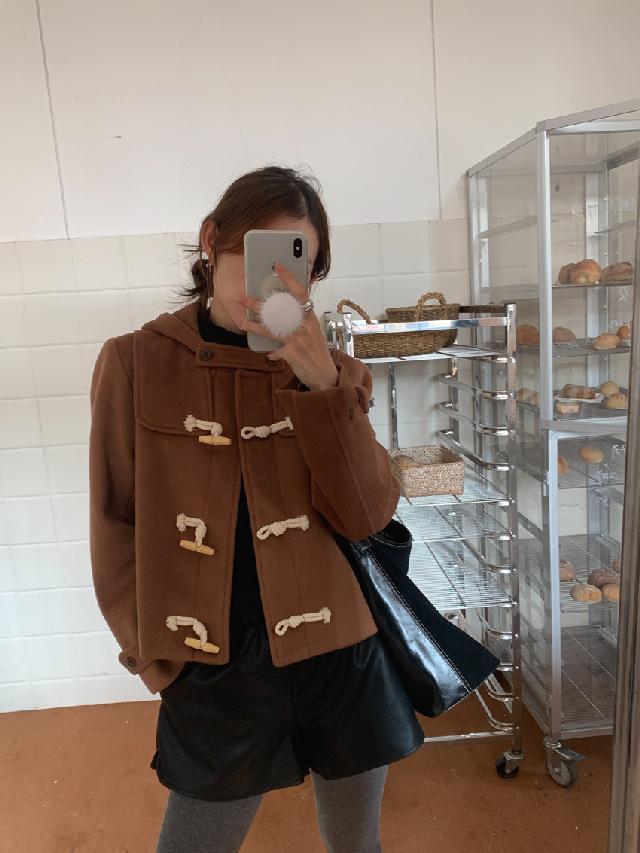 [꾸안꾸/겨울준비] 론레인 떡볶이코트 숏코트 코트 (2colors)