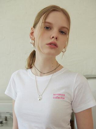 logo slim tee (white)