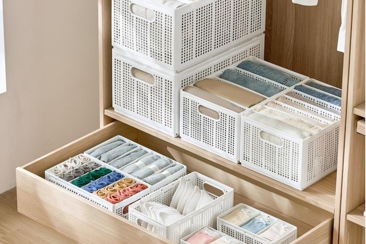 접이식 속옷 의류 수납 옷 정리함 펜트리 정리 폴딩 리빙박스 3size