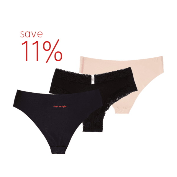 Feels So Right Lace Seamless Cheeky Panty Set