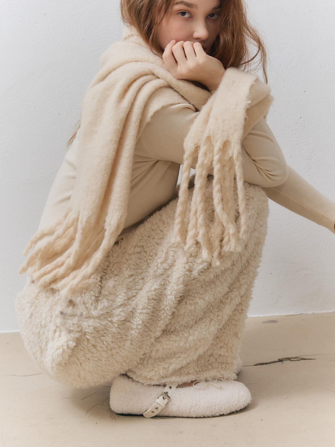 [3차 리오더 1/5 예약발송] 에코 퍼 밴딩 팬츠 (아이보리)