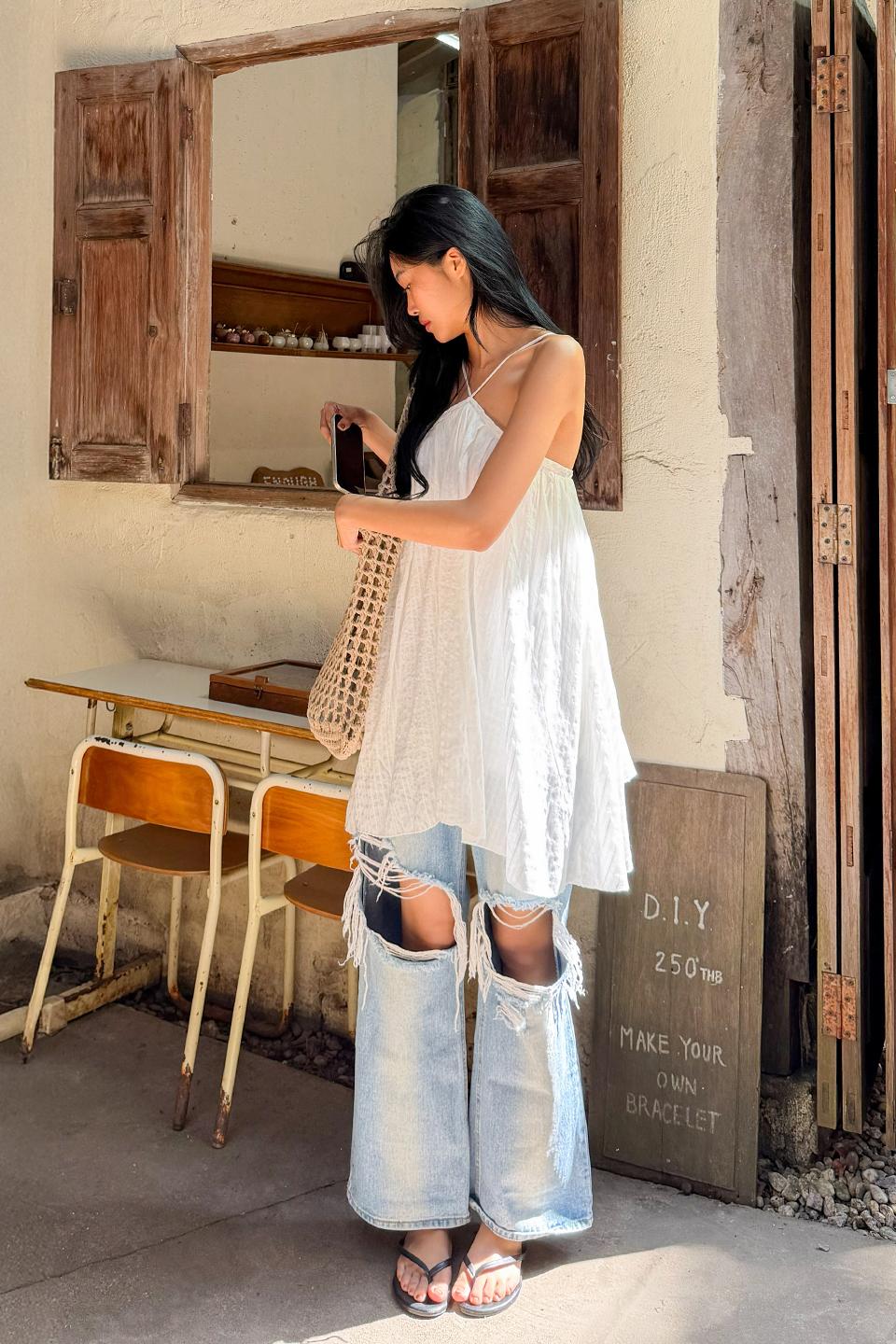 엘로나 홀터 미니 원피스