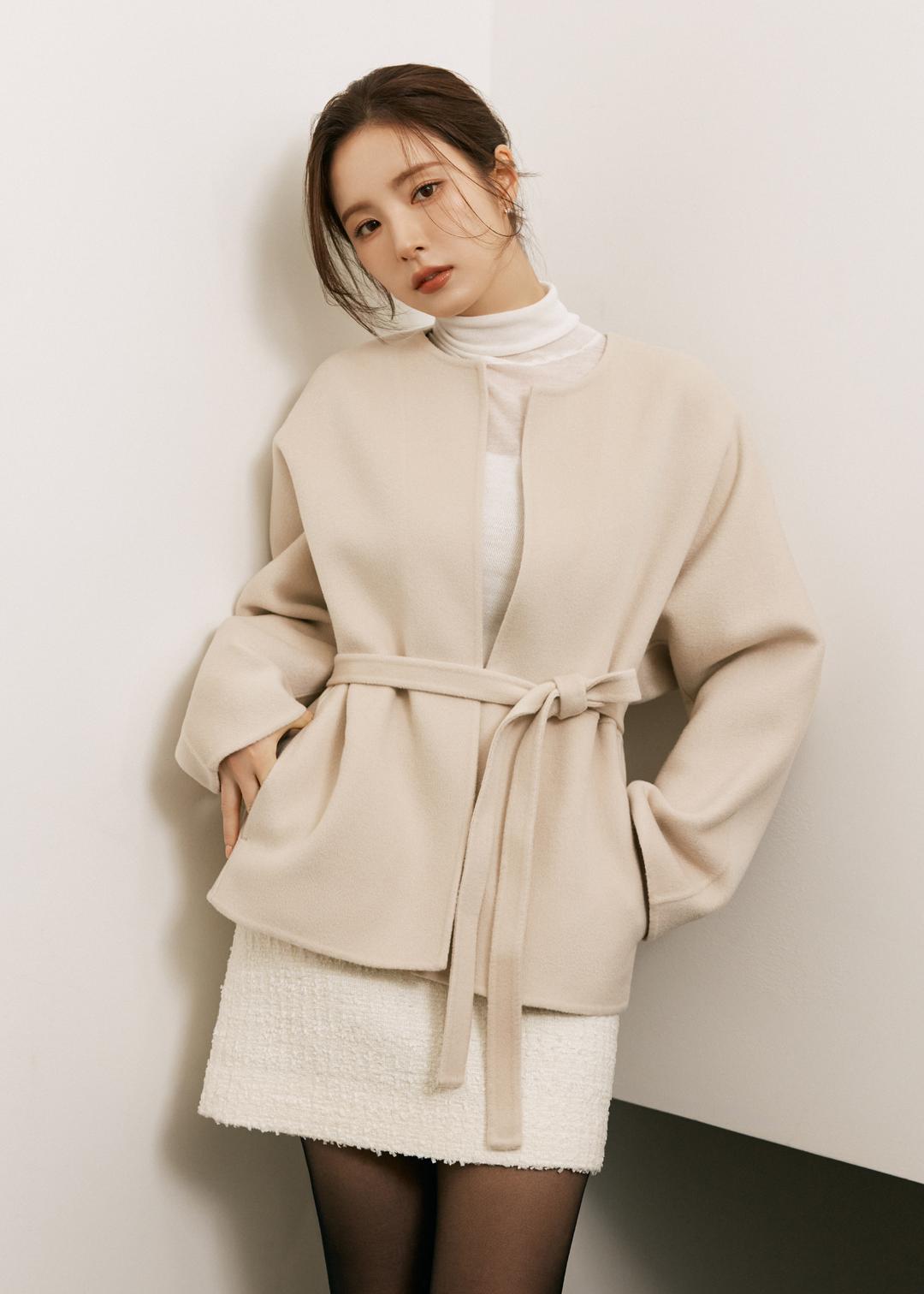 아델 핸드메이드 하프 코트