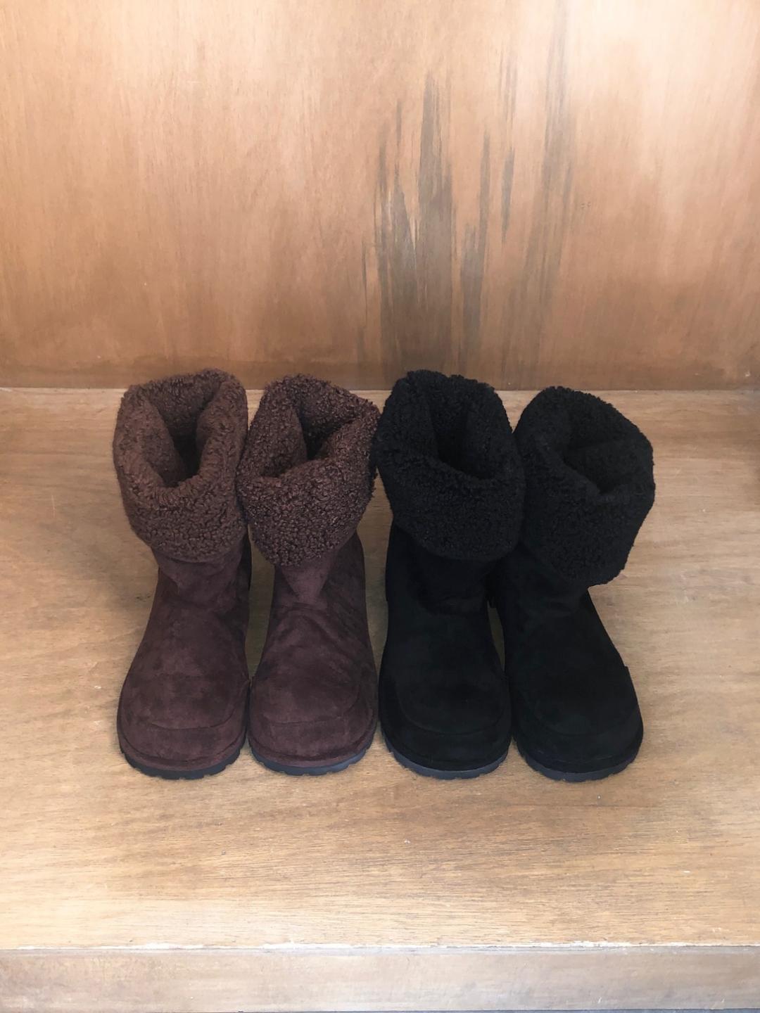 poodle fur suede middle boots (2color) / 푸들 퍼 스웨이드 미들 부츠