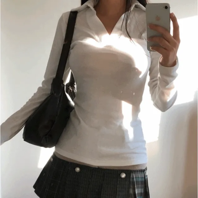 slim polo t [2color]