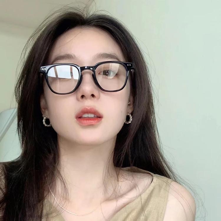 [UV400] 에디터 뿔테 슬림 안경테 검정 데일리 패션안경 19234