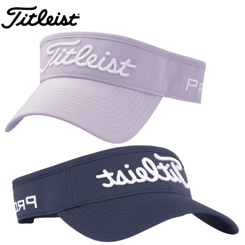 타이틀리스트 남성용 투어 퍼포먼스 골프 바이저 썬캡 모자 네이비 퍼플