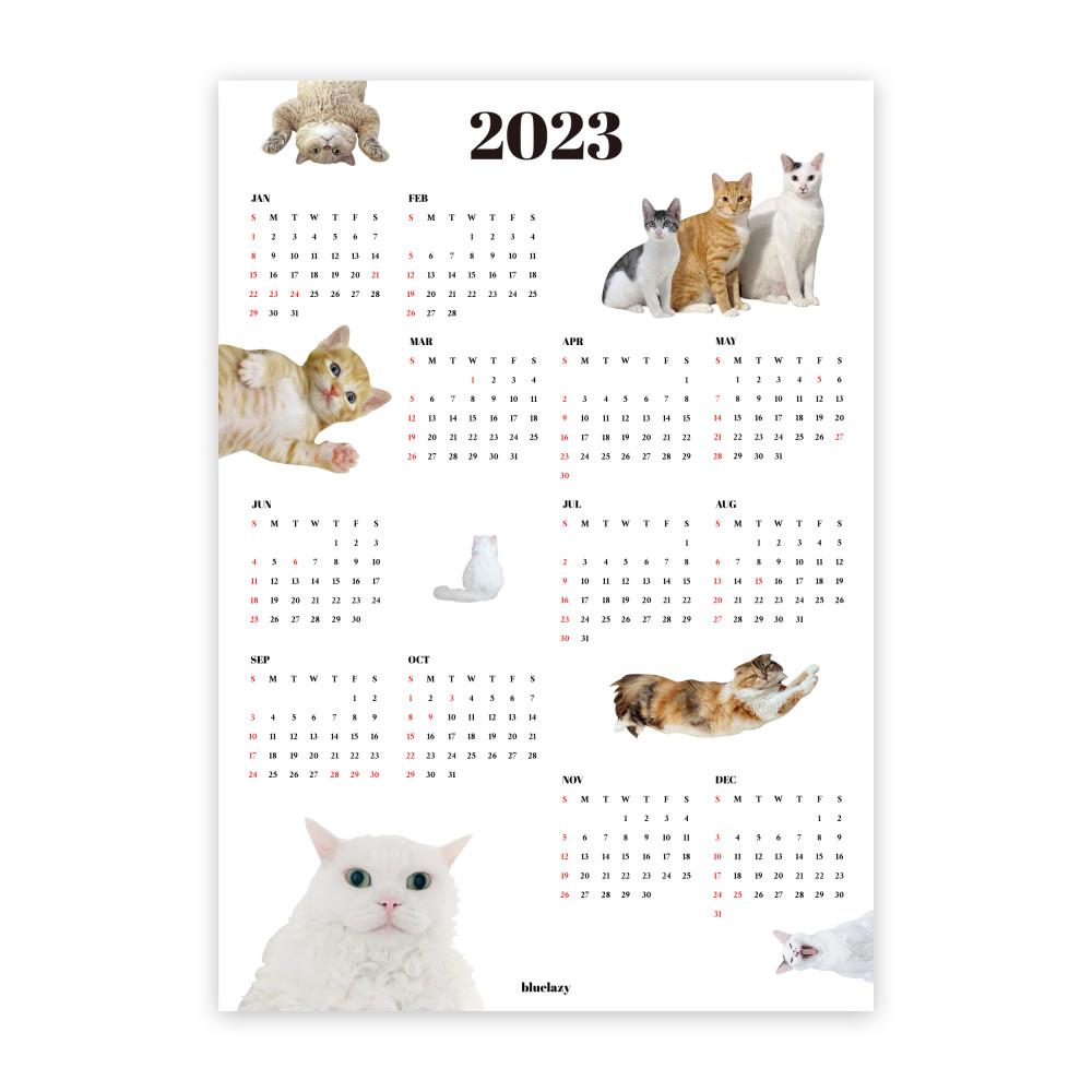 2023 고양이 POSTER CALENDAR/포스터 달력/벽걸이 달력