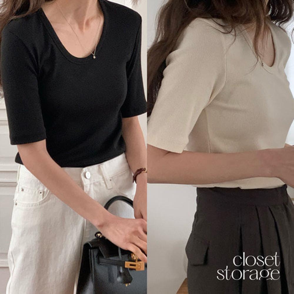 (단독,재진행)당일/베르가못 골지 유넥 티셔츠