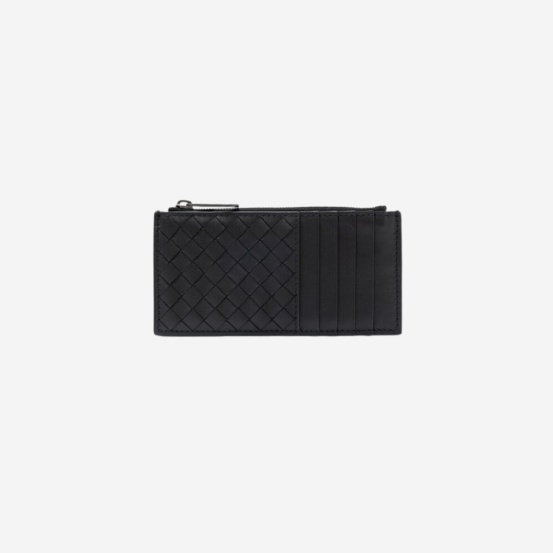 Bottega Veneta Zipped Card Case Black