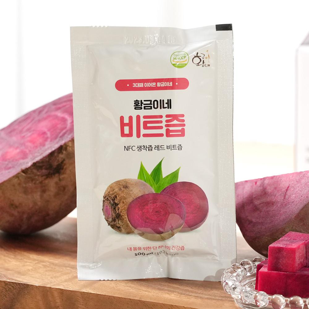 물없이 통째로 갈아만든 레드비트즙 100ml x 30포 100% 착즙
