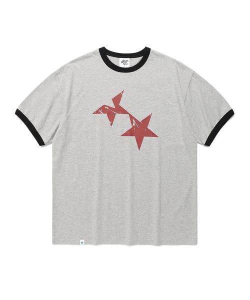 TWIN STAR RINGER SS TEE GREY(CV2FMUT549A)