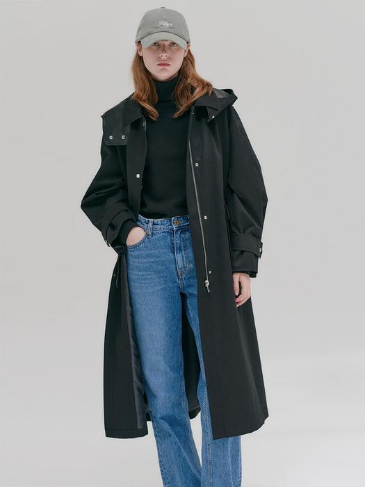 23FN urban hoody field coat [BK]