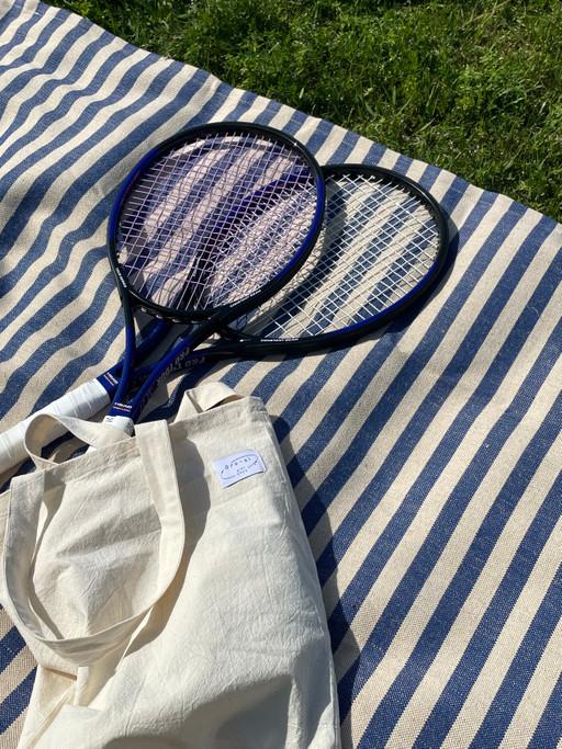 블루 스트라이프 피크닉 매트