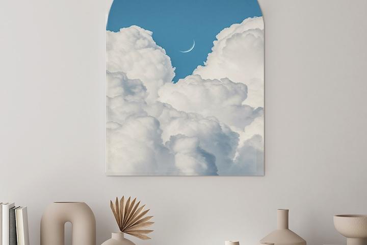 빈티지 창문 인테리어 접착 아치 포스터 _ 달구름