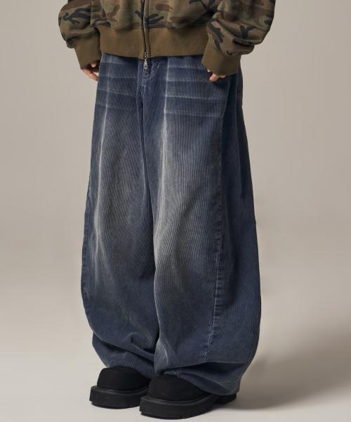 Viego Corduroy Balloon Pants Dark Indigo