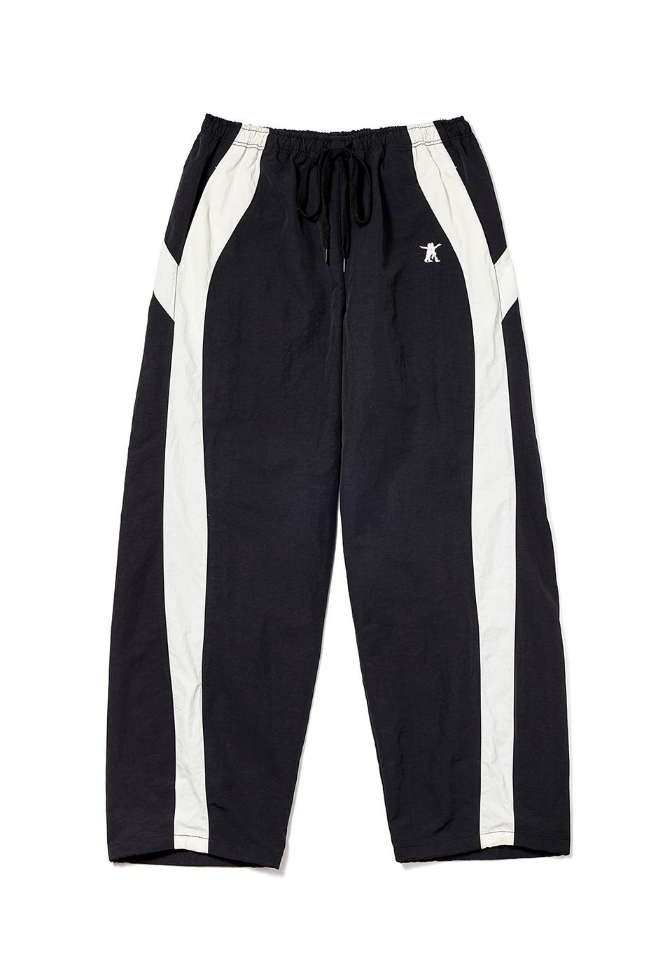 YY COLOR BLOCK PANTS, BLACK WHITE