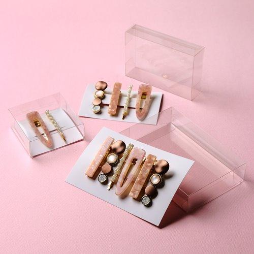 고급 헤어핀종이택 / 투명상자  3가지사이즈  100장