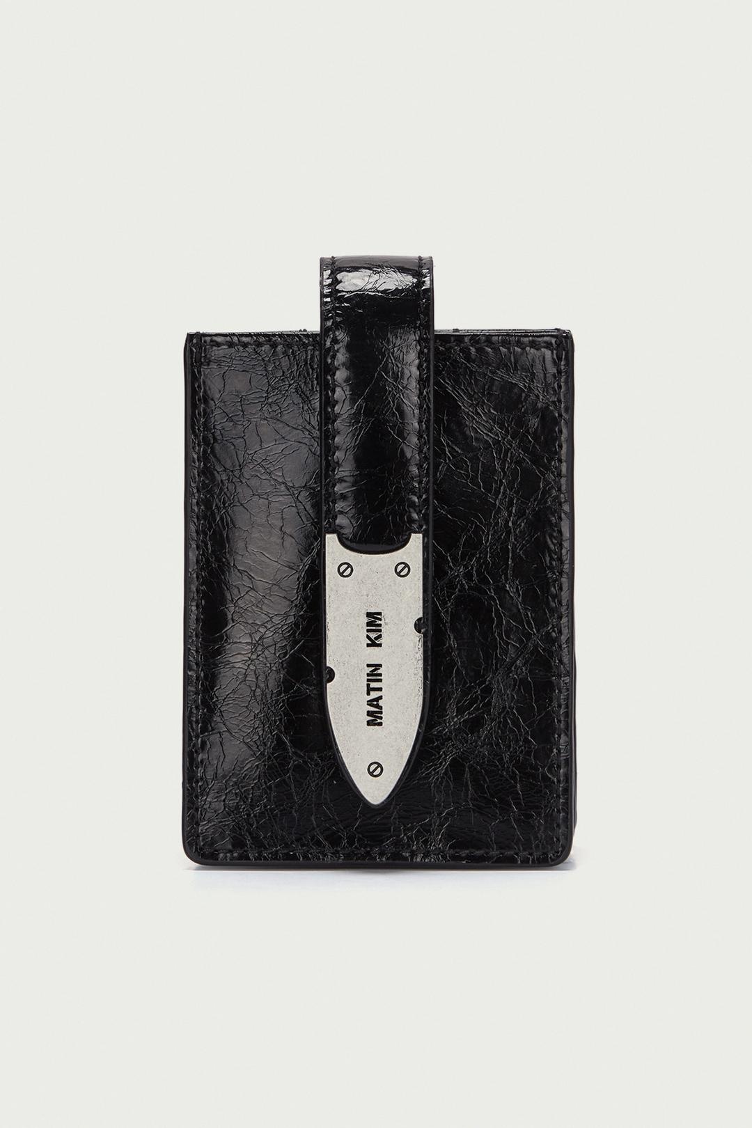 ACCORDION NECKLACE WALLET IN BLACK
