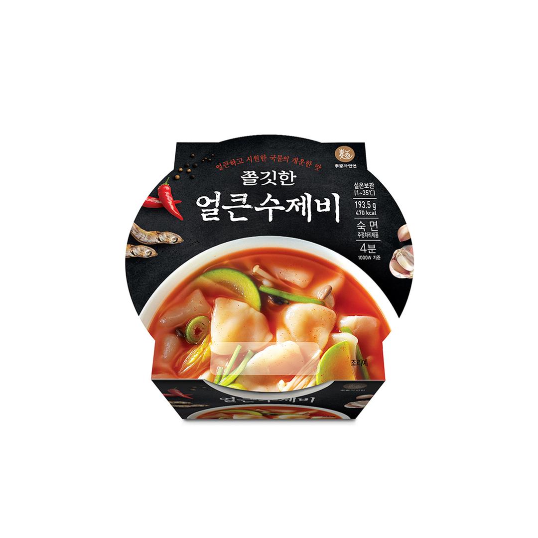 이가자연면 쫄깃한 얼큰수제비 193g 상온보관 컵라면