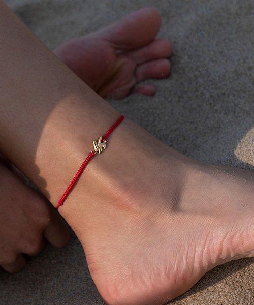 버니 Vivid 비타민 코드 발찌 Gold Red