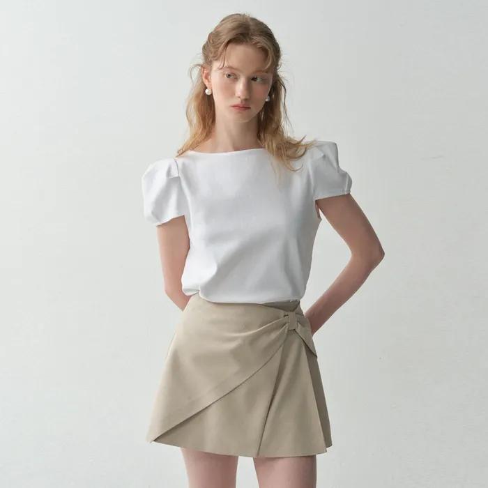 Ribbon Pleats Mini Skirt_3color