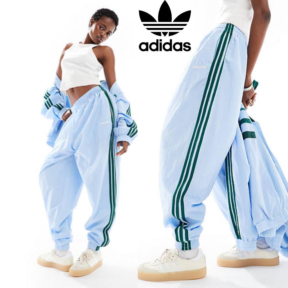 아디다스 80s 우븐 트랙 조거 팬츠 라이트 스카이 블루