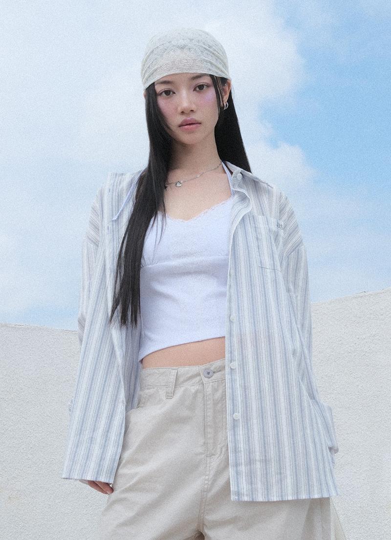 TROY STRIPE SHIRT / BLUE