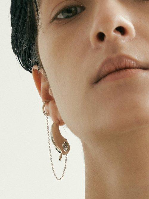 #모이  4st  뉴문 락 실버귀걸이_07