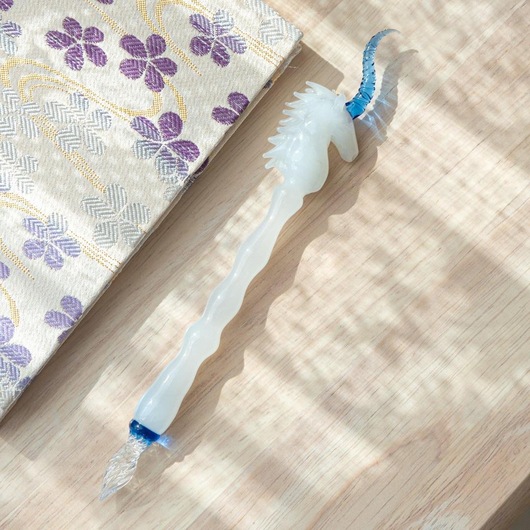Mystic Unicorn Glass Dip Pen