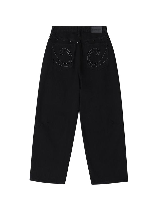 뉴얼린 Coco flower wide fit raw Denim - 위시버킷