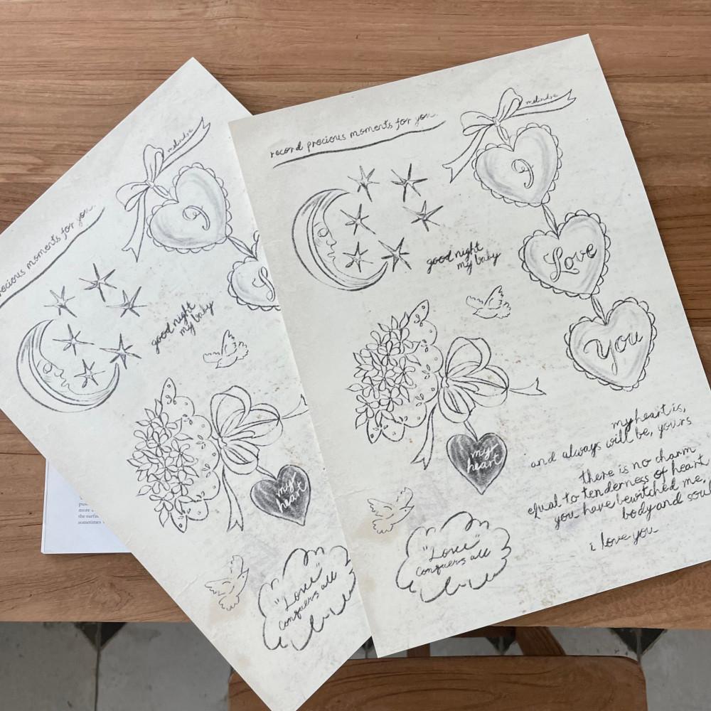 메린드레 하트빈티지포스터 (+빈티지조화 증정)