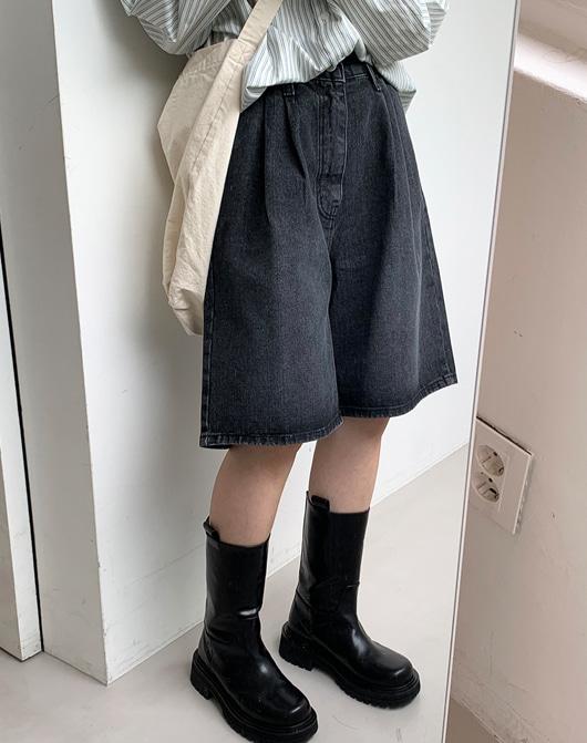 코프이 데님 하프 팬츠 (2color)