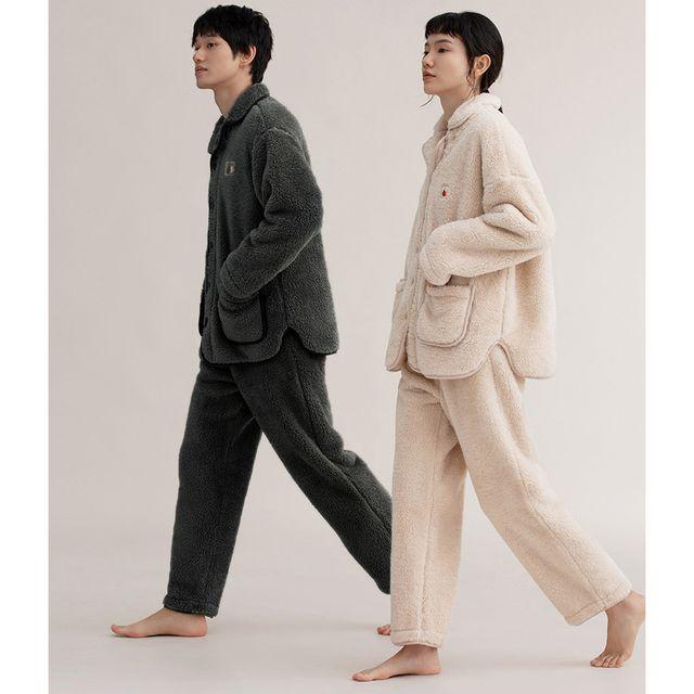 [빅사이즈까지] 스너그 커플 수면잠옷 양면 특기모 잠옷 파자마 홈웨어