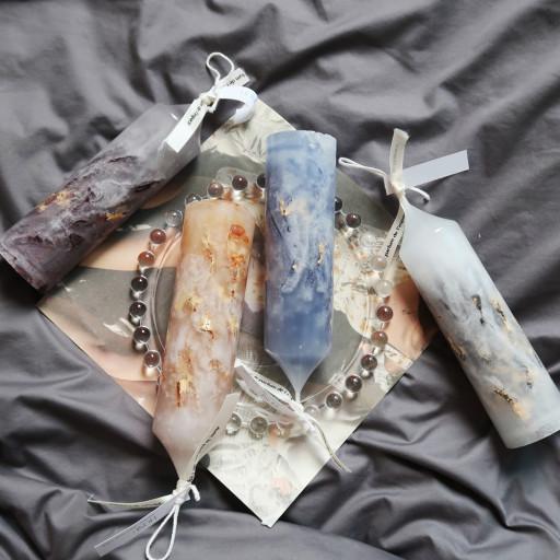 호수공방 대리석 마블 캔들(선물추천,인테리어 오브제)