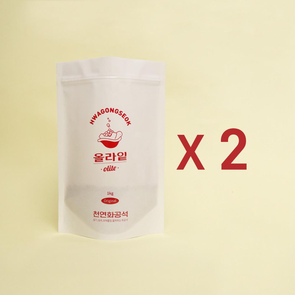 올라잍 천연화공석 우리 제올라이트 새차 새가구 집 페인트 곰팡이 냄새제거 새집증후군 제거방법 베이크아웃 반영구 소성 10평형 2KG(1KGx2)