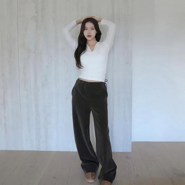 오트린 코지 밴딩 팬츠 (초코 브라운)