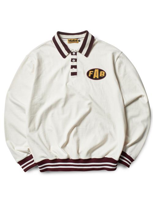 Stripe Patch Rugby Shirts (IVORY)