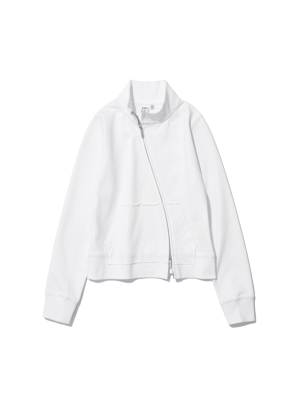 [WOMEN] CUT-OFF 93 UNBALANCED TRACK ZIP-UP_OFF WHITE