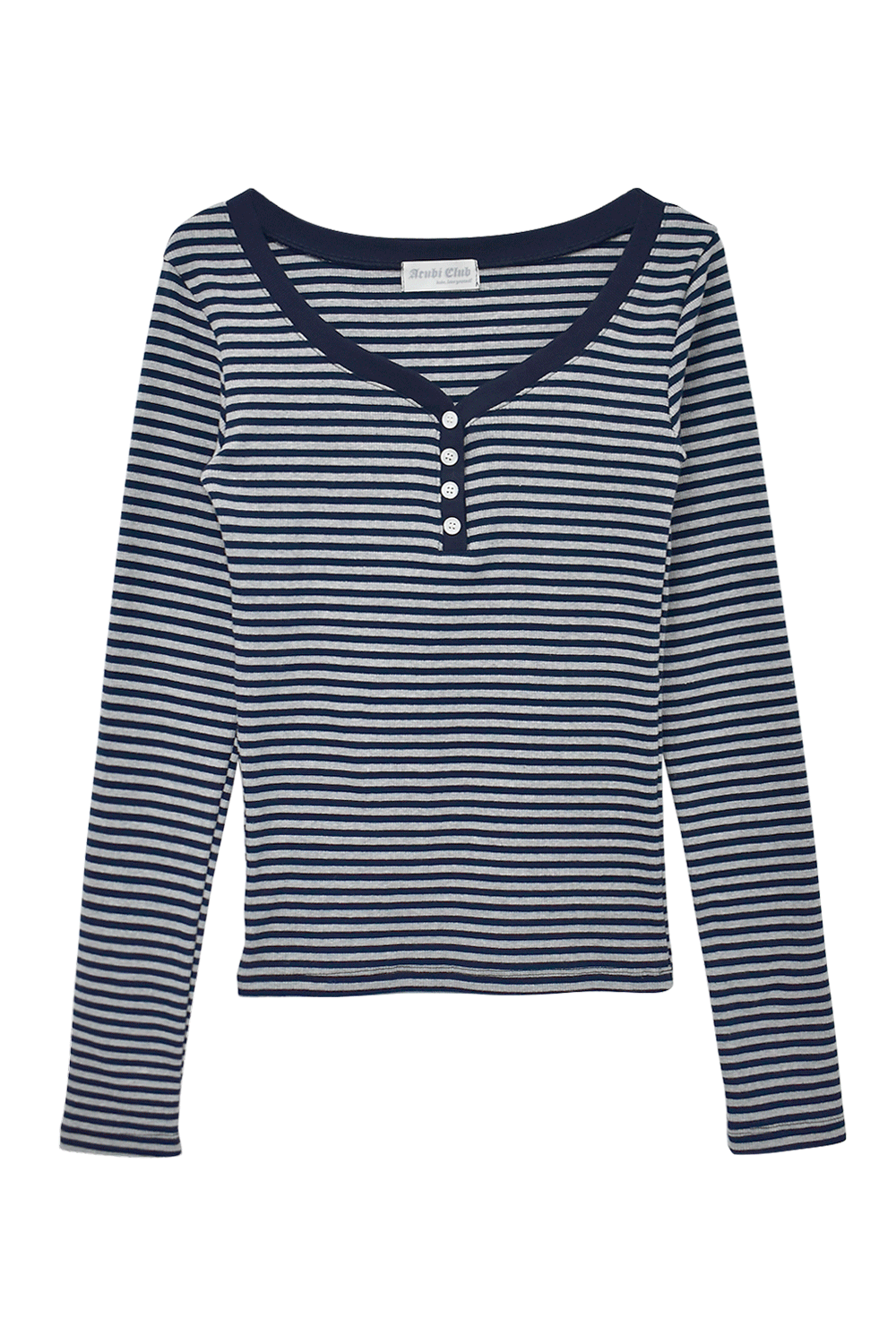 아쿠비클럽 [ACUBI CLUB] dio stripe button tee (3colors)