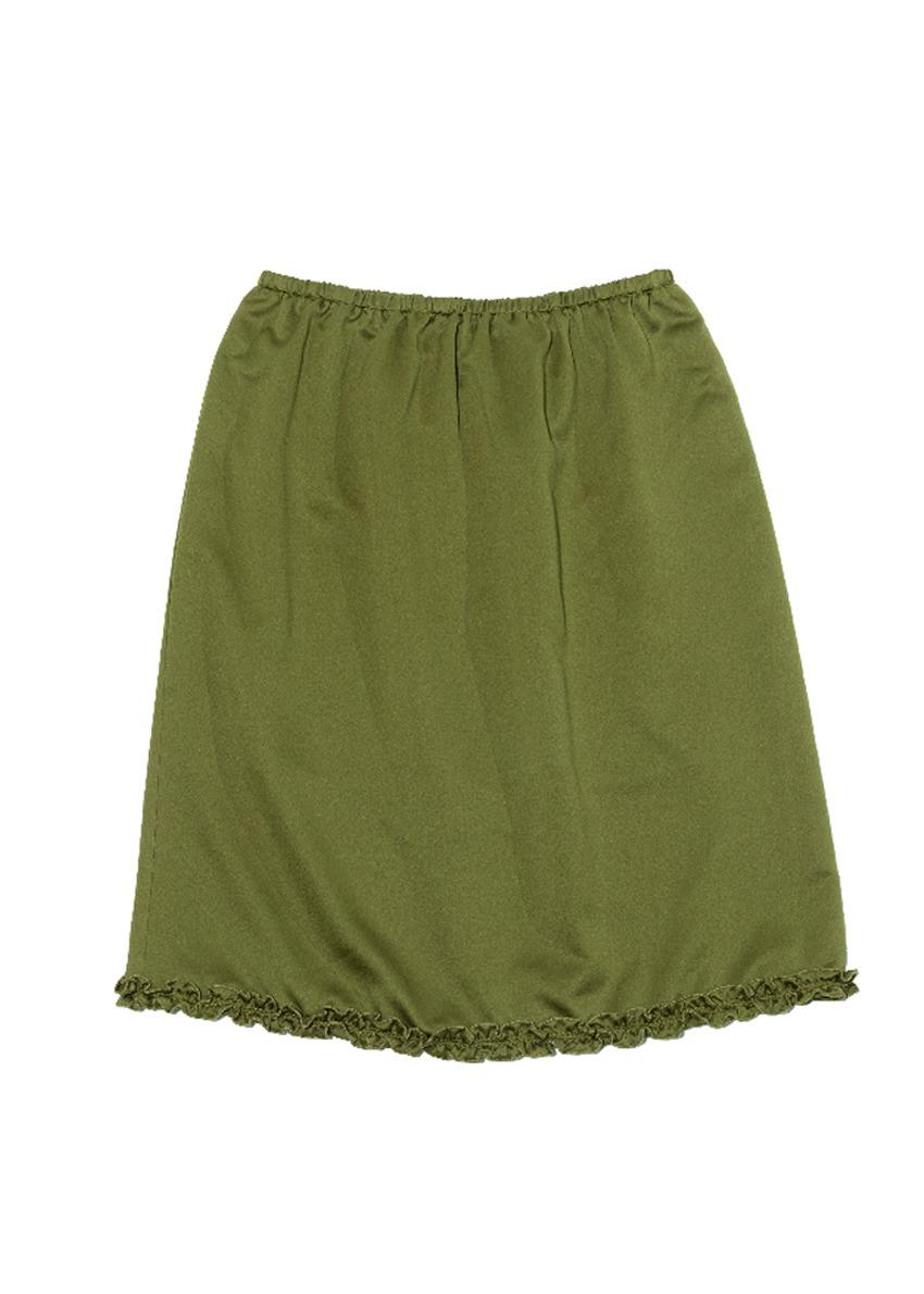 Glossy Frill Skirt olive