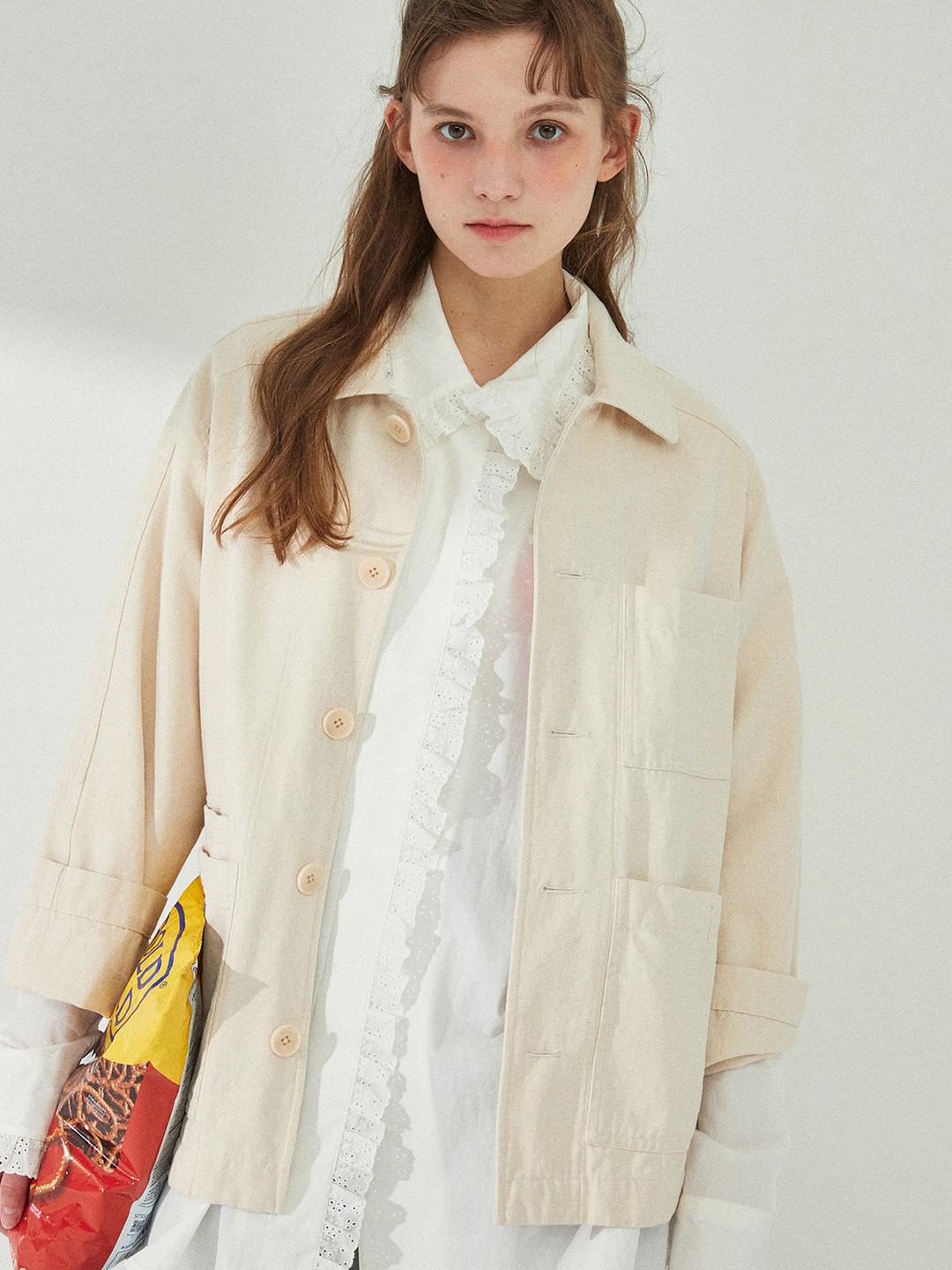 프렌치 코튼 자켓  [크림]