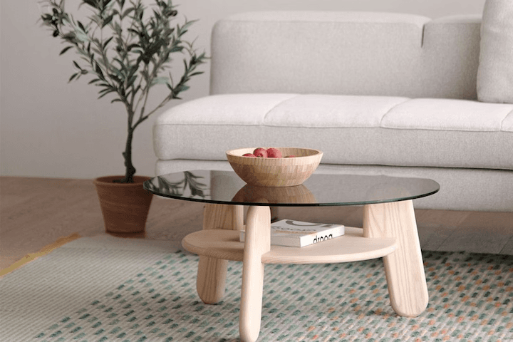 폰드 테이블 / CLEAR GLASS / WOOD