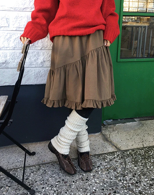 *주문폭주*추천! 엘리 프릴 미디 스커트 (3color)