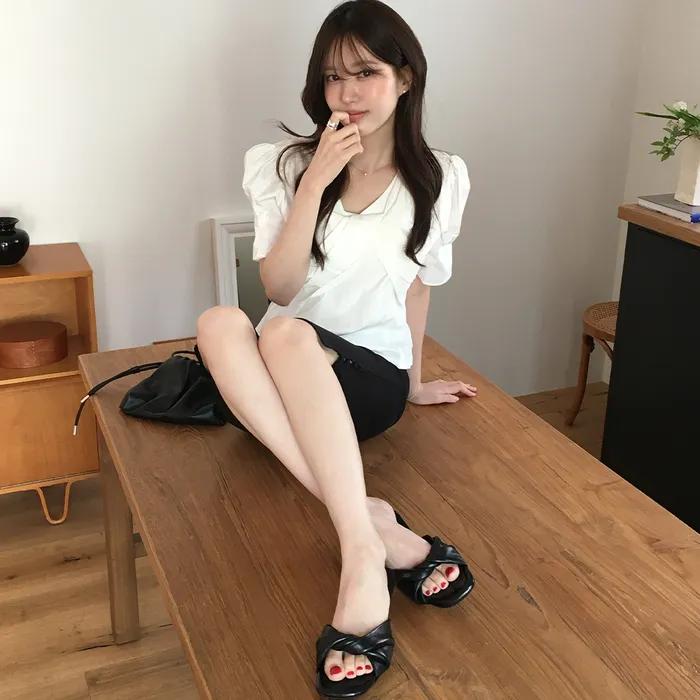[바로배송][주미니pick] 천연 양가죽 소프트 페탈 뮬 68306