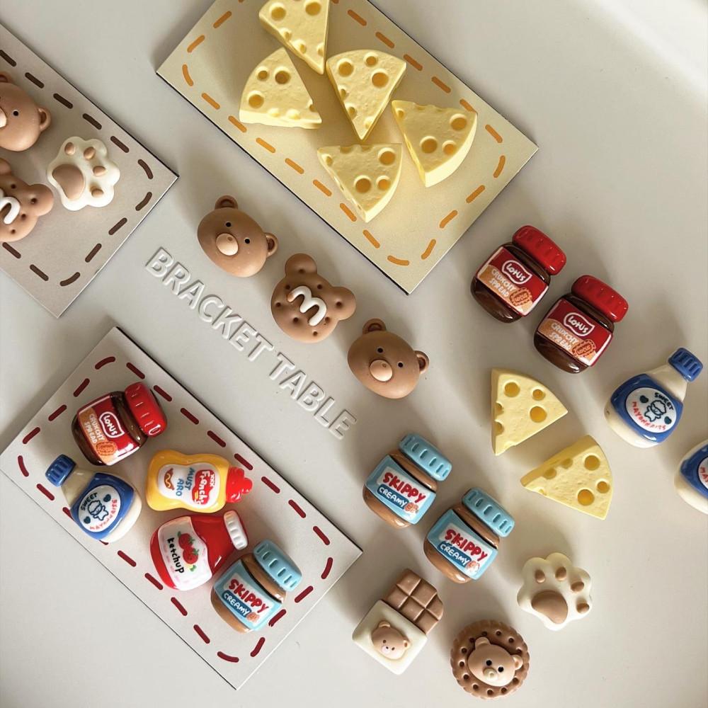 (6P set) 냉장고자석 치즈, 곰돌이